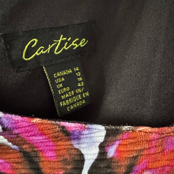 Cartise Red and Purple Asymmetrical Sheath Dress for Wedding Guest - Picture 6 of 7